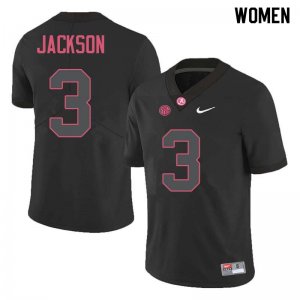 NCAA Women's Alabama Crimson Tide #3 Kareem Jackson Stitched College Nike Authentic Black Football Jersey BN17X36FB